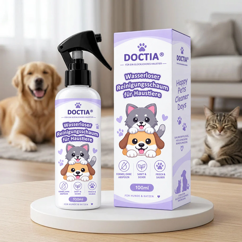 🔥 LETZTER TAG: 80 % RABATT –  DOCTIA® Wasserloser Reinigungsschaum für Haustiere