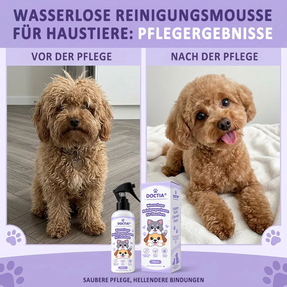 🔥 LETZTER TAG: 80 % RABATT –  DOCTIA® Wasserloser Reinigungsschaum für Haustiere