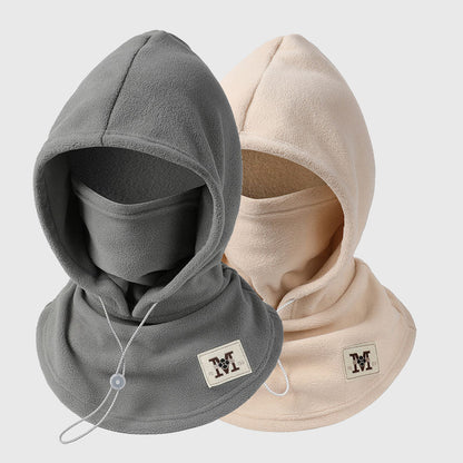 ❄️ Integrierte Flanell-Gesichtsmaske mit Mütze – Winddicht & warm