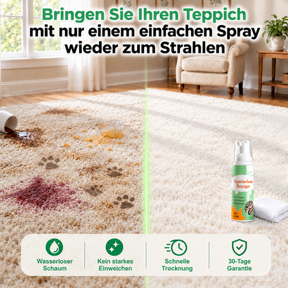 🔥 LETZTER TAG: 80 % RABATT – 🧼Teppich-Schaumreiniger zur Fleckenentfernung ohne Wasser mit Reinigungstuch
