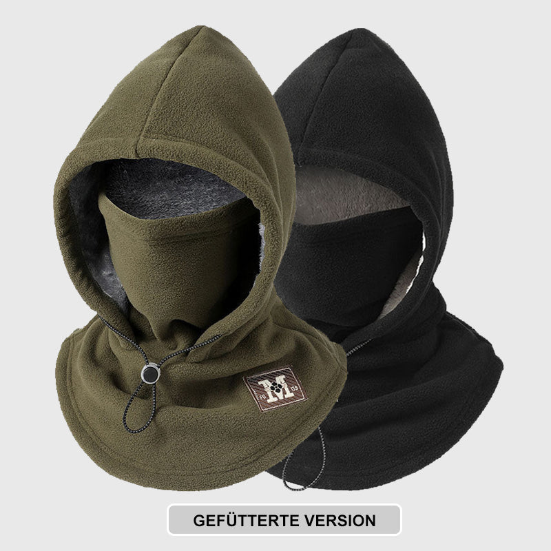 ❄️ Integrierte Flanell-Gesichtsmaske mit Mütze – Winddicht & warm