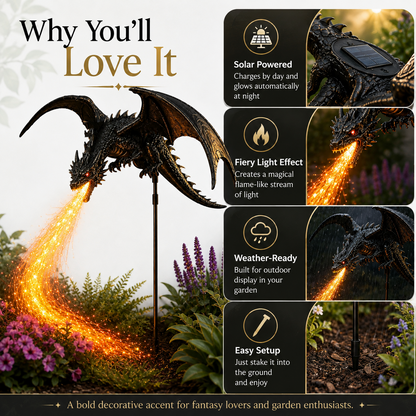 🔥Last Day 49% OFF -🐉 Solar Dragon Fire Garden Light