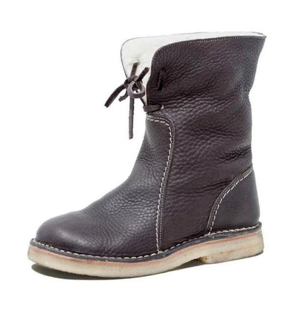 🔥 LETZTER TAG: 75 % RABATT – Wasserdichte orthopädische Winterstiefel aus Leder mit Wollfutter