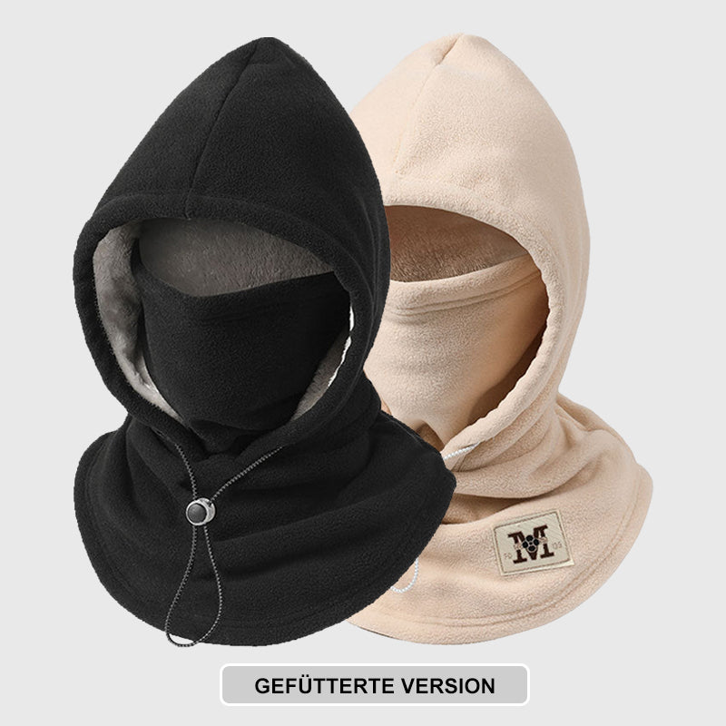 ❄️ Integrierte Flanell-Gesichtsmaske mit Mütze – Winddicht & warm
