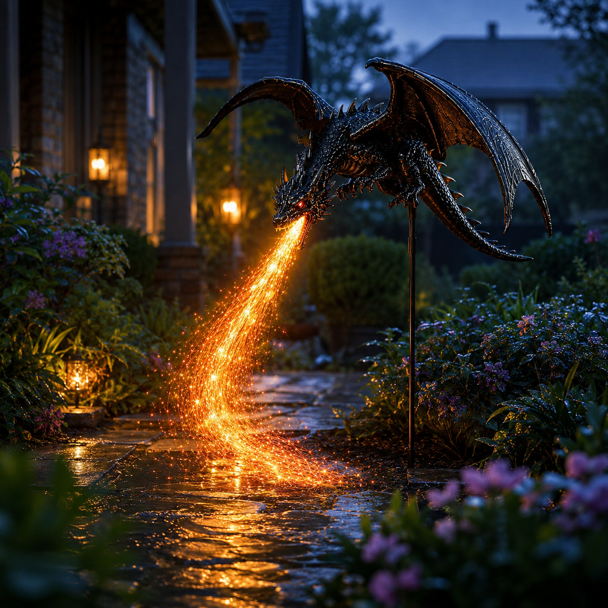 🔥Last Day 49% OFF -🐉 Solar Dragon Fire Garden Light