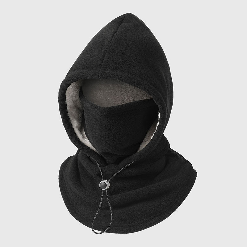 🔥 Integrierte Flanell-Gesichtsmaske mit Mütze – Winddicht & warm