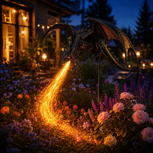 🔥Last Day 49% OFF -🐉 Solar Dragon Fire Garden Light