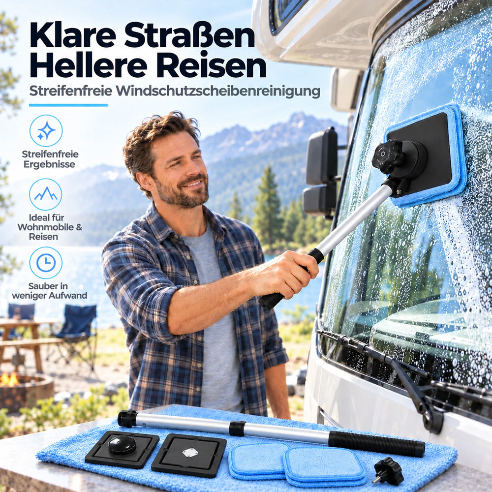 Magnetischer Scheibenreiniger mit 2 Seiten – Streifenfreies Glas-Reinigungsset