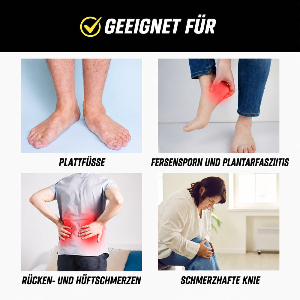 👣 Orthopädische Einlegesohlen mit Fußgewölbestütze – ganztägiger Komfort für müde, schmerzende Füße