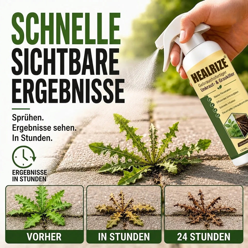 🏆 Neues Upgrade | HEALRIZE® Gebrauchsfertiger Unkraut und Grasvernichter