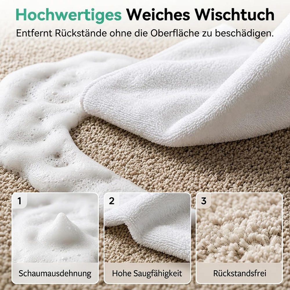🔥 LETZTER TAG: 80 % RABATT – 🧼Teppich-Schaumreiniger zur Fleckenentfernung ohne Wasser mit Reinigungstuch