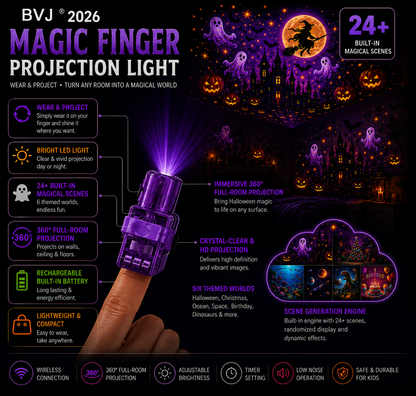 BVJ® 𝟐𝟎𝟐𝟔 𝐇𝐚𝐥𝐥𝐨𝐰𝐞𝐞𝐧 𝐌𝐚𝐠𝐢𝐜 𝐅𝐢𝐧𝐠𝐞𝐫 𝐏𝐫𝐨𝐣𝐞𝐜𝐭𝐨𝐫 👀 𝟐𝟒+ 𝐒𝐩𝐨𝐨𝐤𝐲 𝐒𝐜𝐞𝐧𝐞𝐬 𝐀𝐜𝐫𝐨𝐬𝐬 𝟔 𝐈𝐦𝐦𝐞𝐫𝐬𝐢𝐯𝐞 𝐖𝐨𝐫𝐥𝐝𝐬 | 𝐋𝐢𝐦𝐢𝐭𝐞𝐝 𝐄𝐝𝐢𝐭𝐢𝐨𝐧