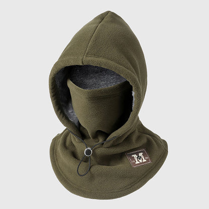 🔥 Integrierte Flanell-Gesichtsmaske mit Mütze – Winddicht & warm