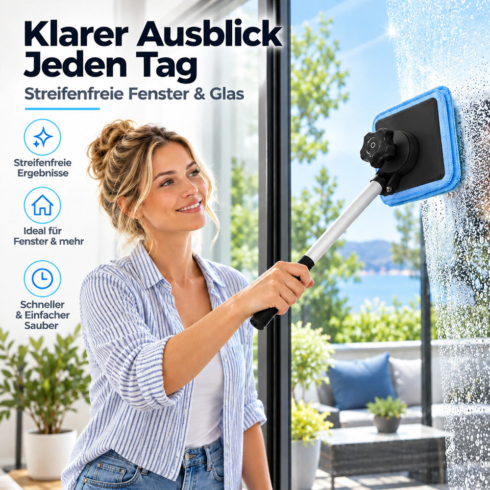 Magnetischer Scheibenreiniger mit 2 Seiten – Streifenfreies Glas-Reinigungsset