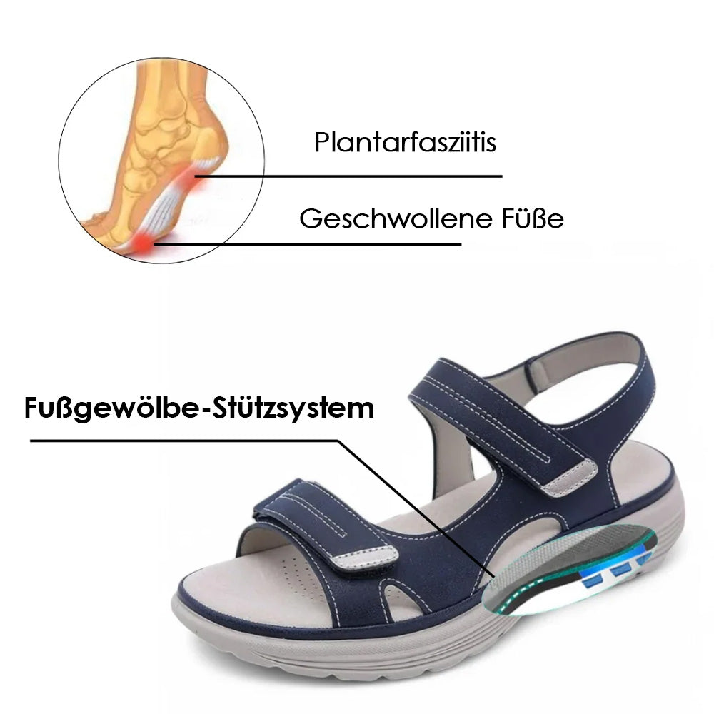 🔥 LETZTER TAG: 80 % RABATT – 👑 Damen Orthopädische Komfort-Sandalen mit Verstellbarer Fußgewölbeunterstützung
