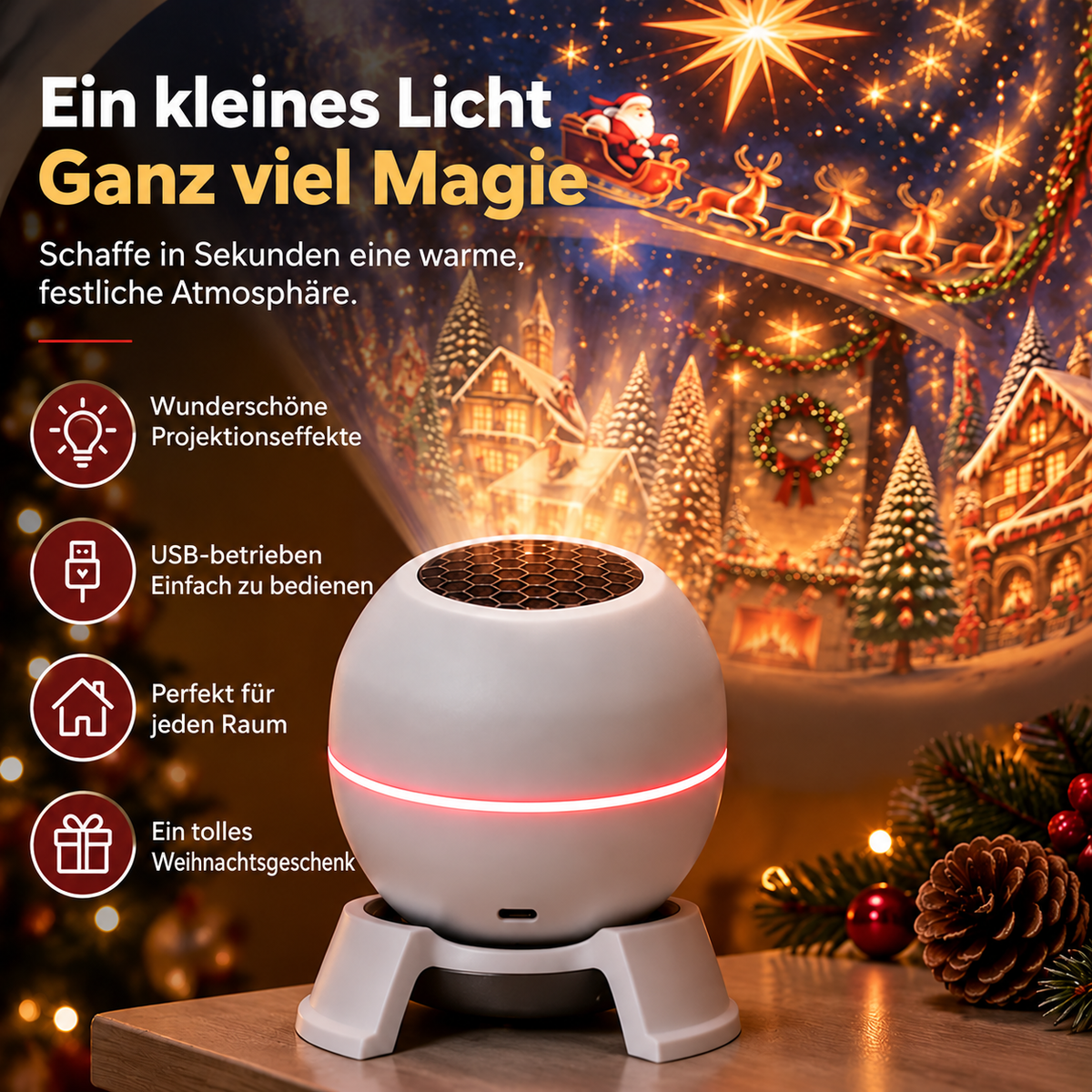 Offizieller Shop | 🎄 SCNDR® intelligenter holografischer Projektor (HD Smart Dynamic 5D)