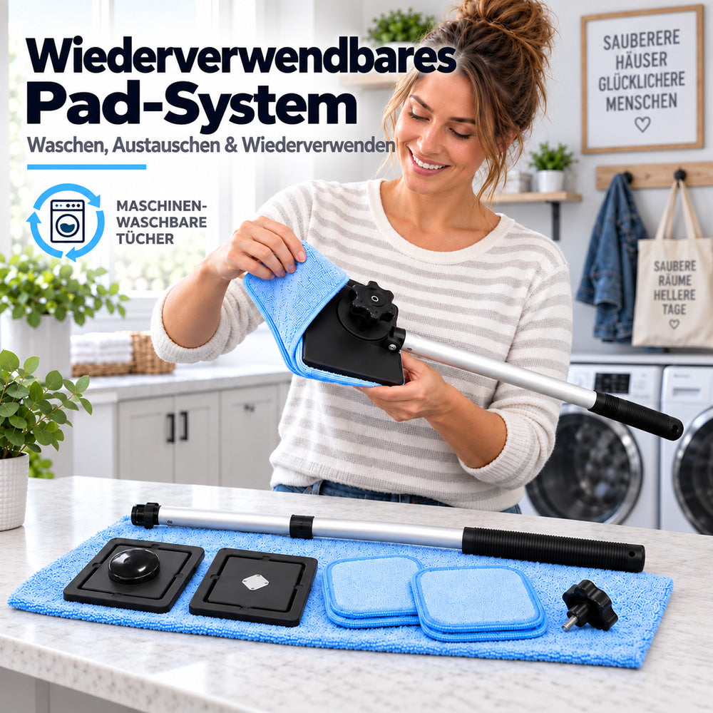 Magnetischer Scheibenreiniger mit 2 Seiten – Streifenfreies Glas-Reinigungsset
