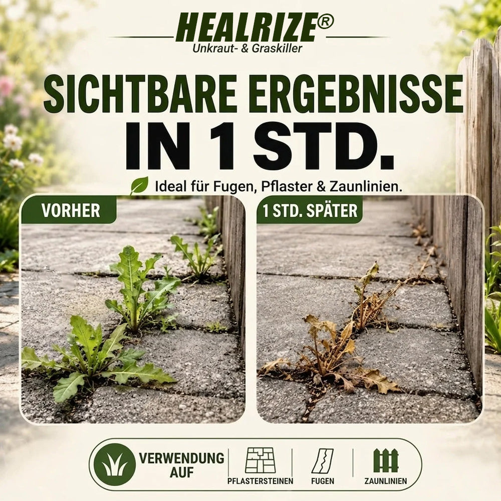 🏆 Neues Upgrade | HEALRIZE® Gebrauchsfertiger Unkraut und Grasvernichter