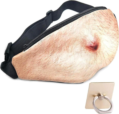 🎁White elephant gift Funny Gag Gifts🤣3D Men Beer Fake Belly Dad Bag Waist Packs🍺Waterproof Fanny Pack Unisex for Father's Day,Christmas,Stocking Stuffers for Men Boyfriend Husband Him Friend Dad