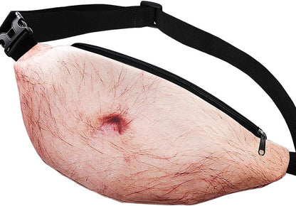 🎁White elephant gift Funny Gag Gifts🤣3D Men Beer Fake Belly Dad Bag Waist Packs🍺Waterproof Fanny Pack Unisex for Father's Day,Christmas,Stocking Stuffers for Men Boyfriend Husband Him Friend Dad