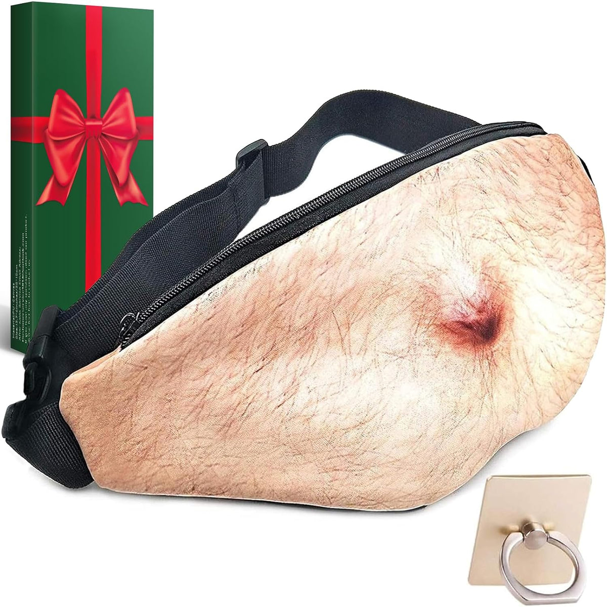 🎁White elephant gift Funny Gag Gifts🤣3D Men Beer Fake Belly Dad Bag Waist Packs🍺Waterproof Fanny Pack Unisex for Father's Day,Christmas,Stocking Stuffers for Men Boyfriend Husband Him Friend Dad