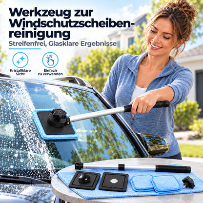 Magnetischer Scheibenreiniger mit 2 Seiten – Streifenfreies Glas-Reinigungsset