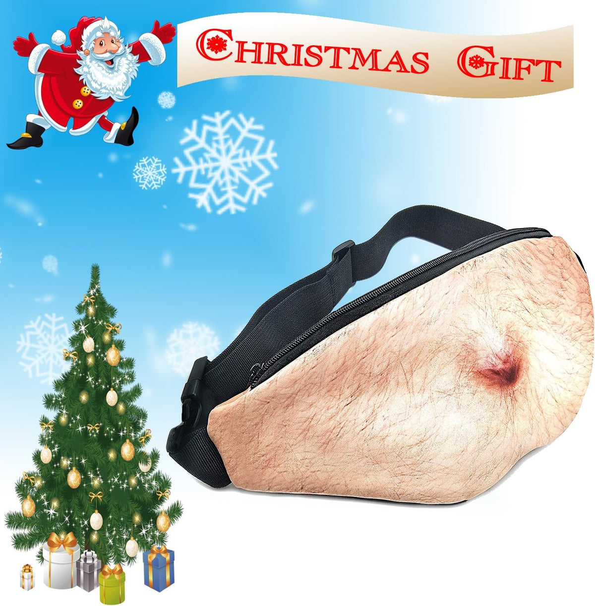 🎁White elephant gift Funny Gag Gifts🤣3D Men Beer Fake Belly Dad Bag Waist Packs🍺Waterproof Fanny Pack Unisex for Father's Day,Christmas,Stocking Stuffers for Men Boyfriend Husband Him Friend Dad