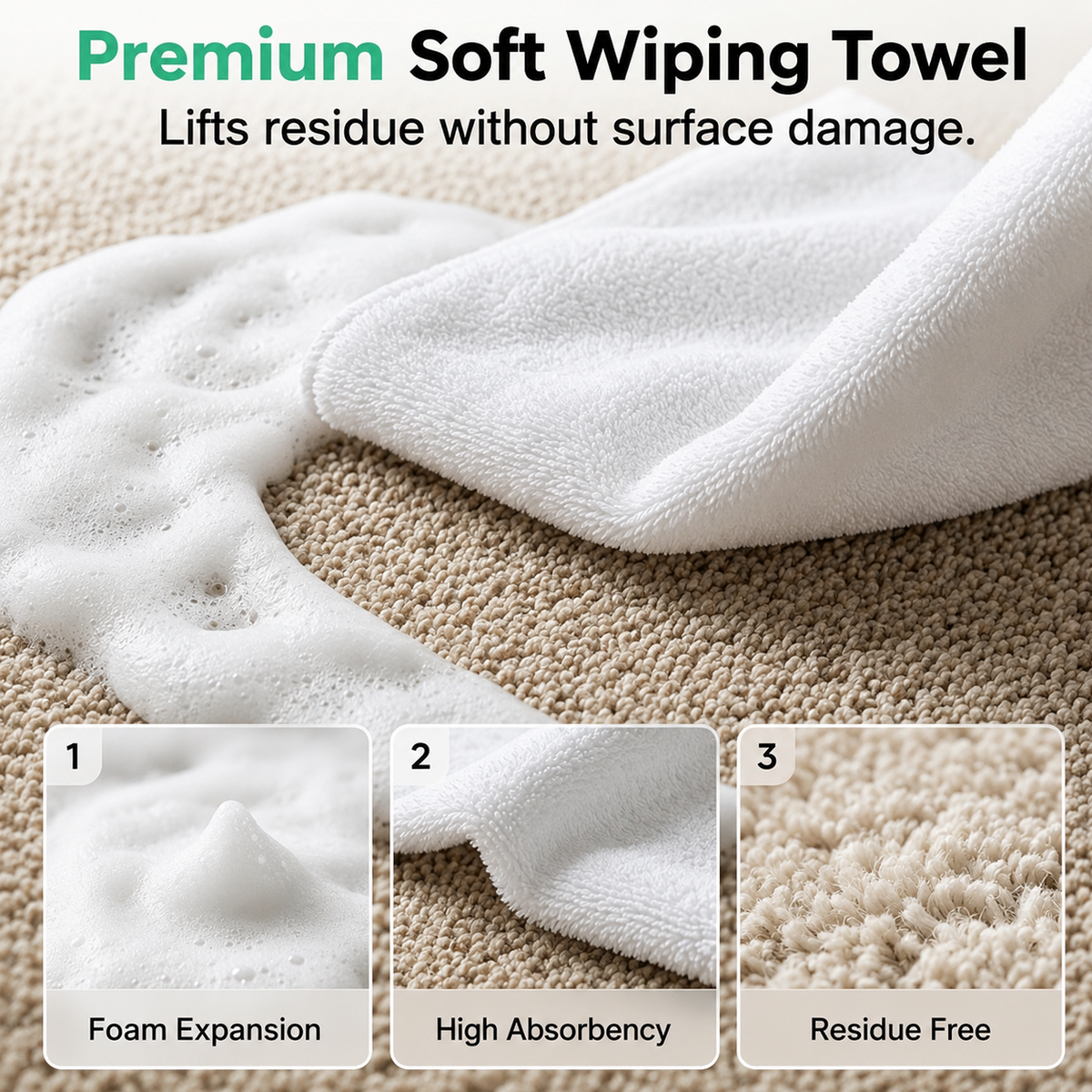 🔥49% OFF TODAY🔥 Waterless Carpet Foam Stain Remover with Towel
