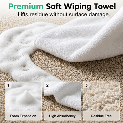 🔥49% OFF TODAY🔥 Waterless Carpet Foam Stain Remover with Towel