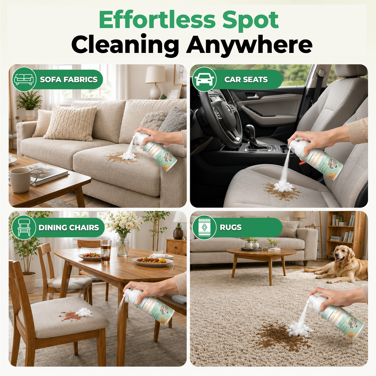 🔥49% OFF TODAY🔥 Waterless Carpet Foam Stain Remover with Towel