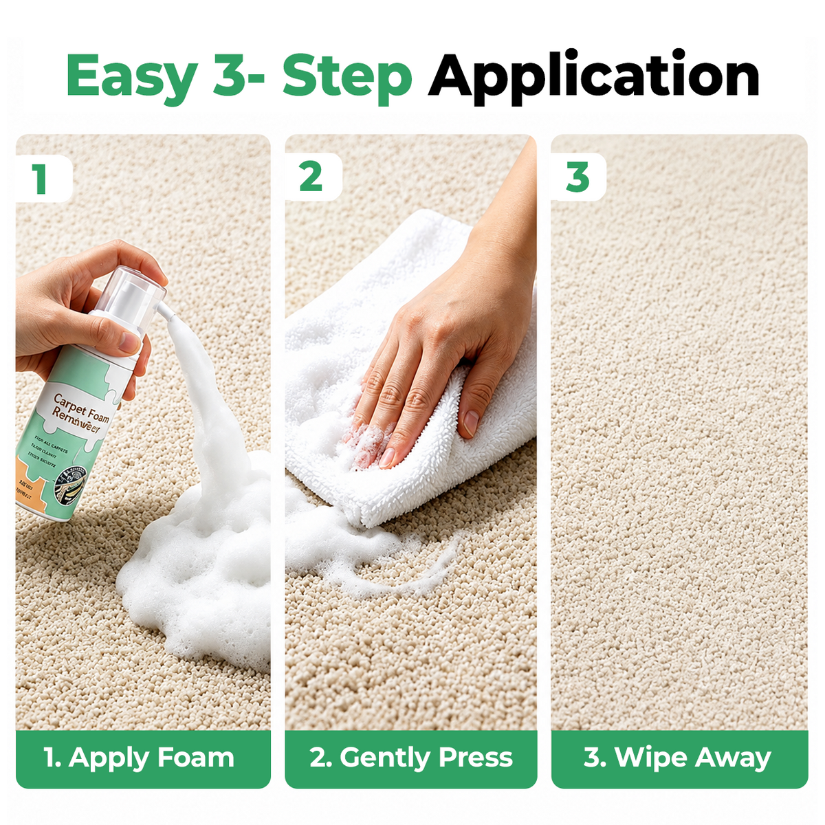 🔥49% OFF TODAY🔥 Waterless Carpet Foam Stain Remover with Towel