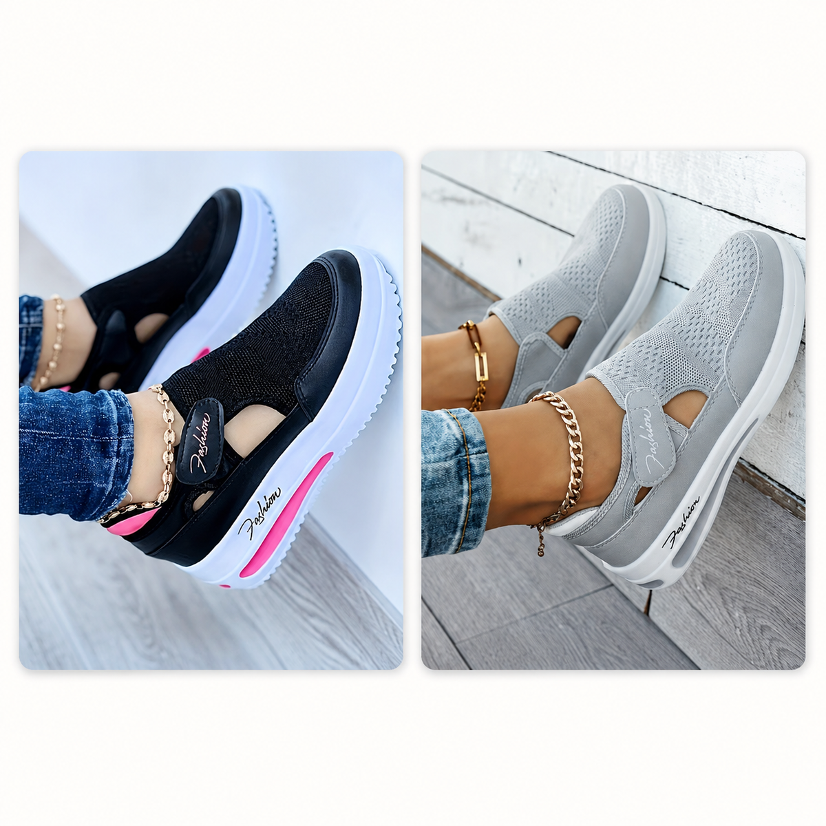 🔥 LETZTER TAG: 80 % RABATT – 👟 Damen-Komfortschuhe mit orthopädischer Unterstützung & verstellbarem Klettverschluss