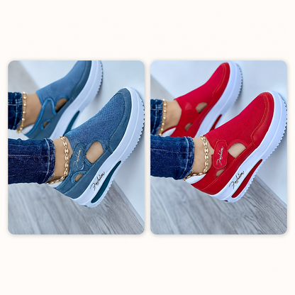 🔥 LETZTER TAG: 80 % RABATT – 👟 Damen-Komfortschuhe mit orthopädischer Unterstützung & verstellbarem Klettverschluss