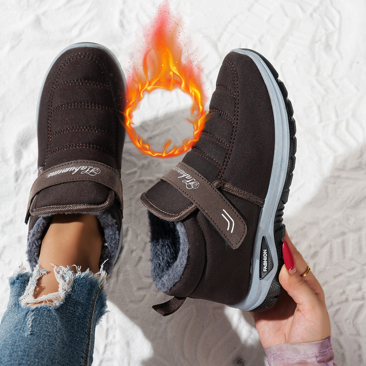 🔥 𝗟𝗘𝗧𝗭𝗧𝗘𝗥 𝗧𝗔𝗚: 𝟴𝟬 % 𝗥𝗔𝗕𝗔𝗧𝗧 – Damen Winter-Orthopädieschuhe – Warm, Weit geschnitten, Gepolsterte Sohle zur Schmerzlinderung