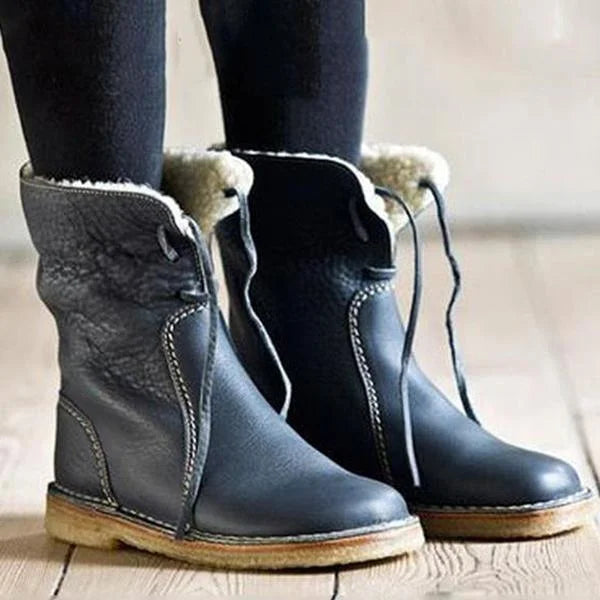 🔥 LETZTER TAG: 75 % RABATT – Wasserdichte orthopädische Winterstiefel aus Leder mit Wollfutter