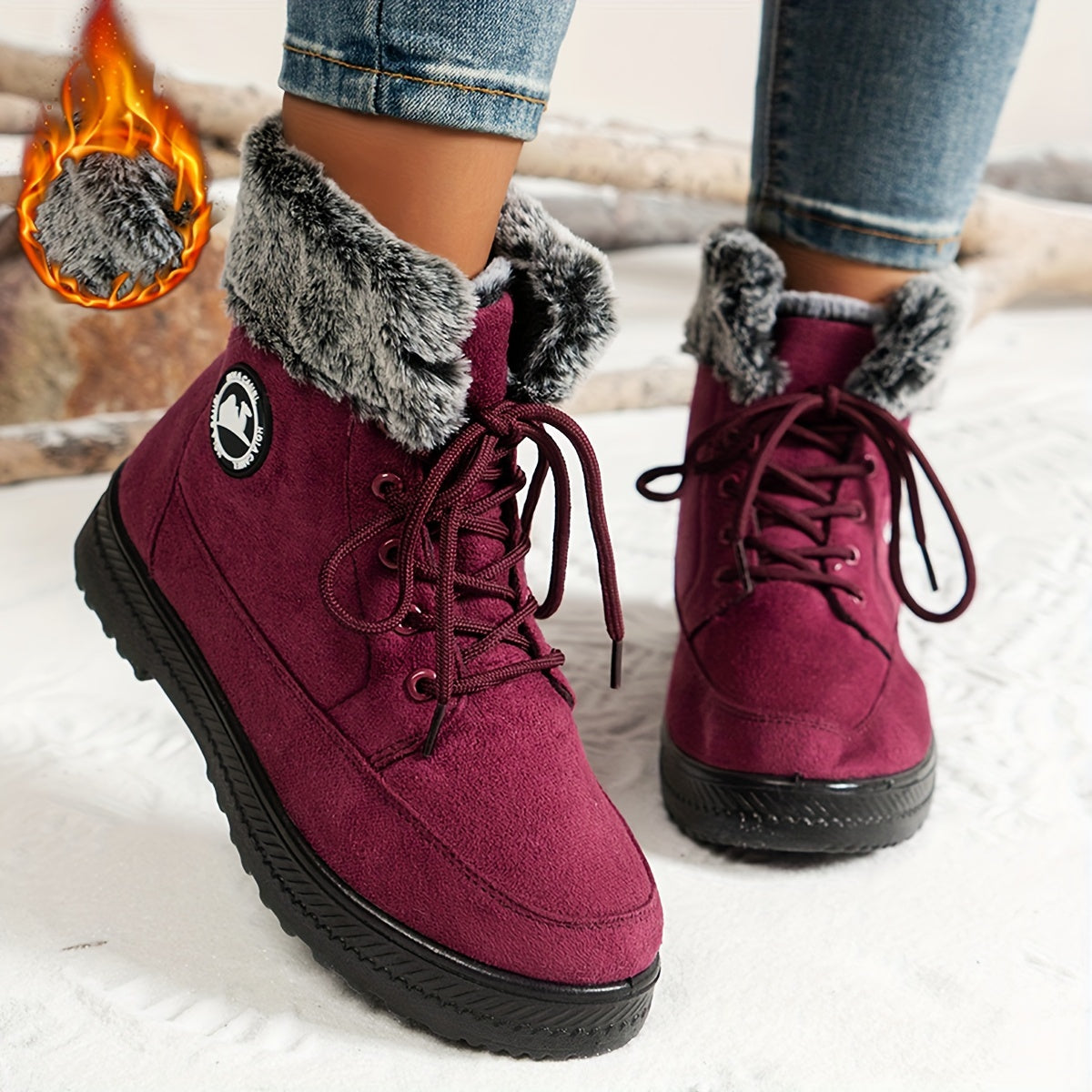 🔥 LETZTER TAG – 80 % RABATT 🔥 Damen-Winterstiefel mit orthopädischer Unterstützung, warmem Fleecefutter & hohem Schaft