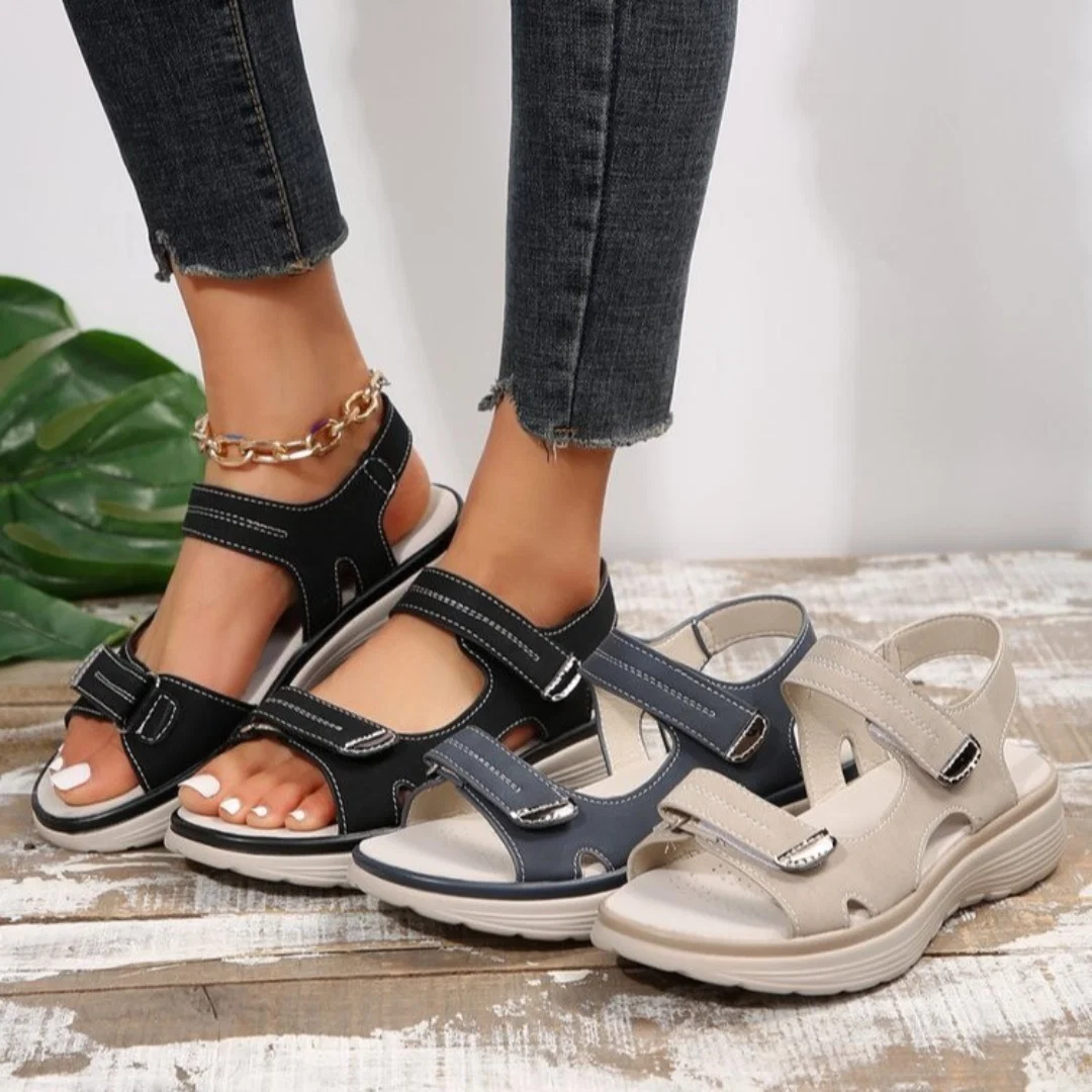 🔥 LETZTER TAG: 80 % RABATT – 👑 Damen Orthopädische Komfort-Sandalen mit Verstellbarer Fußgewölbeunterstützung