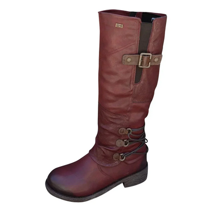 🔥 LETZTER TAG – 80 % RABATT 🔥 Damen Vintage-Schneestiefel mit hohem Schaft & Reißverschluss