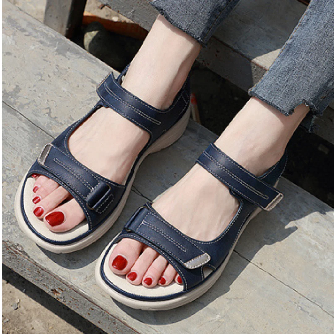🔥 LETZTER TAG: 80 % RABATT – 👑 Damen Orthopädische Komfort-Sandalen mit Verstellbarer Fußgewölbeunterstützung