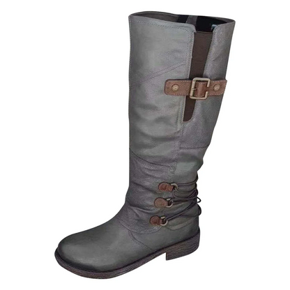 🔥 LETZTER TAG – 80 % RABATT 🔥 Damen Vintage-Schneestiefel mit hohem Schaft & Reißverschluss