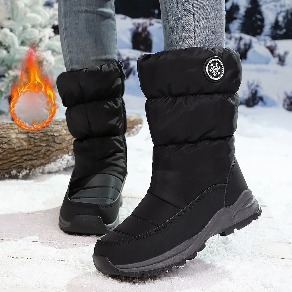 🔥 LETZTER TAG: 60 % RABATT 🔥 Wasserdichte Damen-Schneestiefel – warm gefüttert, rutschfest & bequem zum Hineinschlüpfen