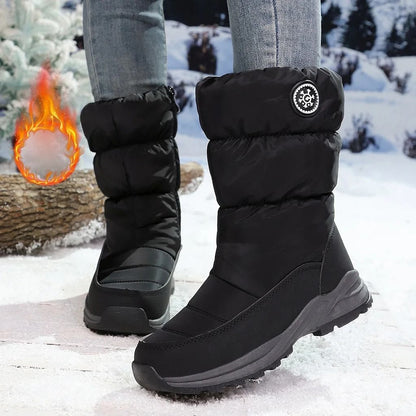 🔥 LETZTER TAG: 60 % RABATT 🔥 Wasserdichte Damen-Schneestiefel – warm gefüttert, rutschfest & bequem zum Hineinschlüpfen