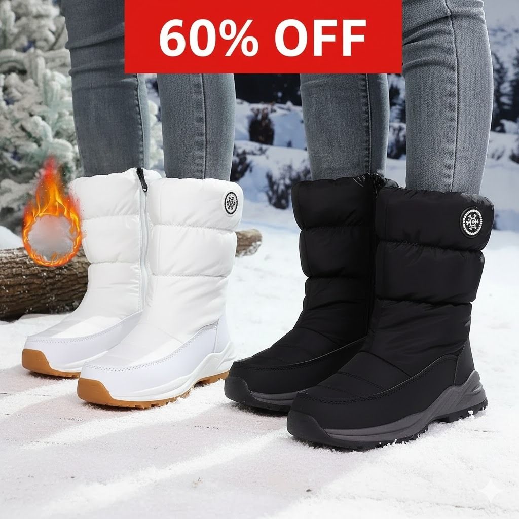 🔥 LETZTER TAG: 60 % RABATT 🔥 Wasserdichte Damen-Schneestiefel – warm gefüttert, rutschfest & bequem zum Hineinschlüpfen